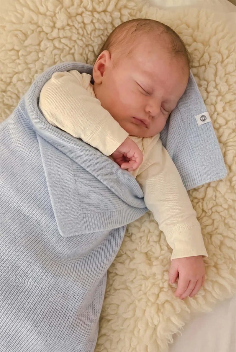 Wollen Babydeken / Kinderdeken Gebreid - Merinowol - Georgia