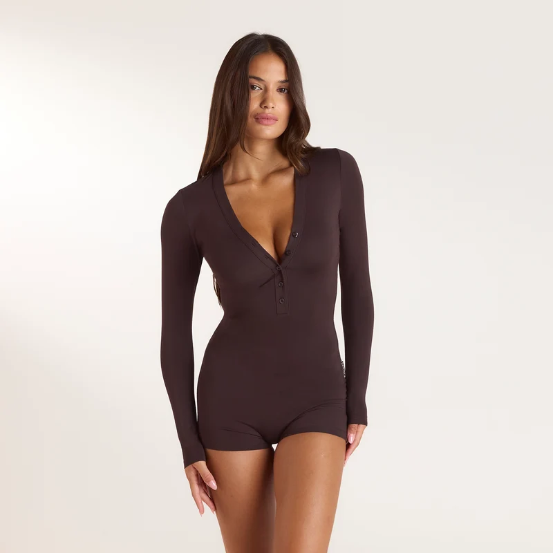 Modal Romper - Donker Chocoladekleurig