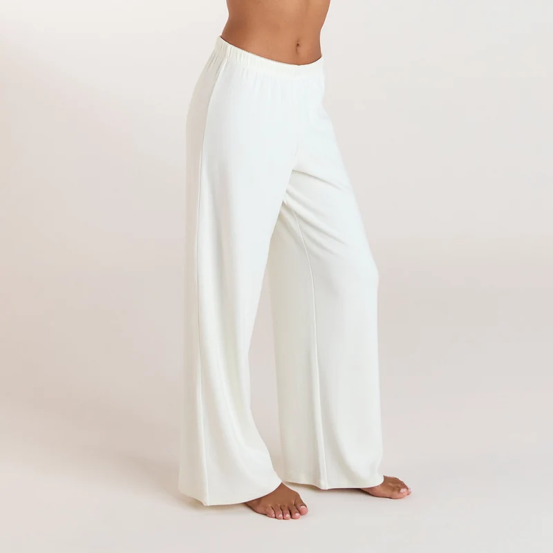 Ribbed Pyjama Broek - Crème