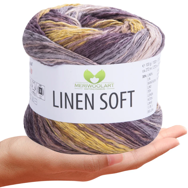 VARIEGATED 7415 Linen Soft Yarn 100g 272m