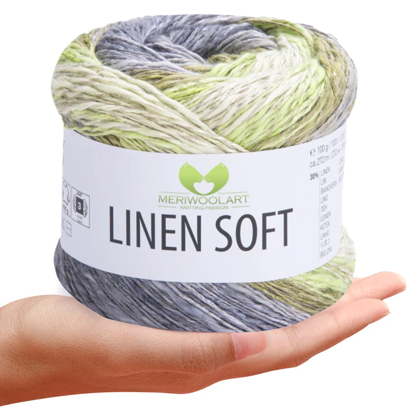 VARIEGATED 7414 Linen Soft Yarn 100g 272m