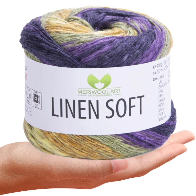VARIEGATED 7410 Linen Soft Yarn 100g 272m