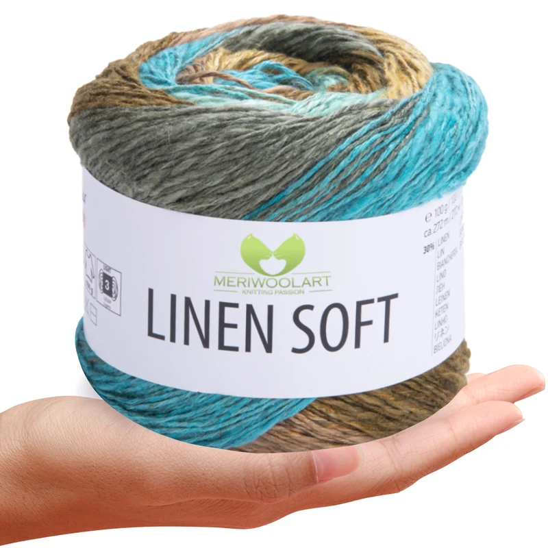 VARIEGATED 7409 Linen Soft Yarn 100g 272m