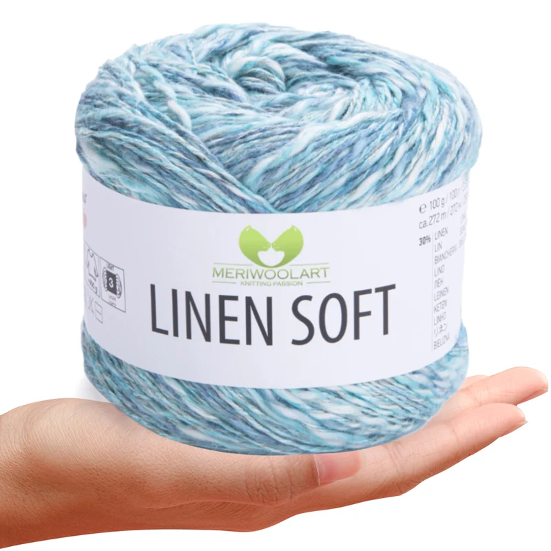 VARIEGATED 7408 Linen Soft Yarn 100g 272m