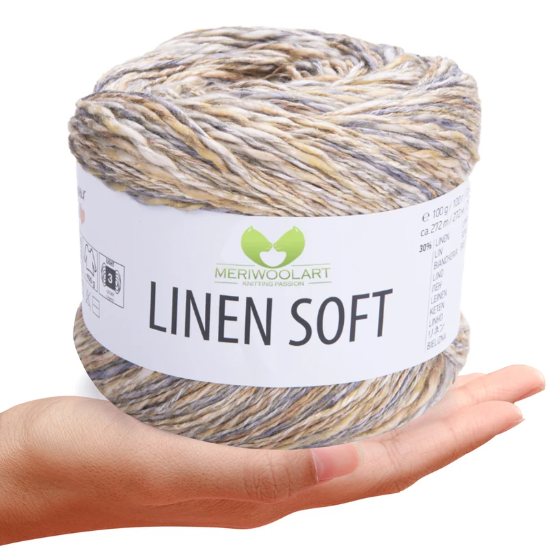 VARIEGATED 7407 Linen Soft Yarn 100g 272m