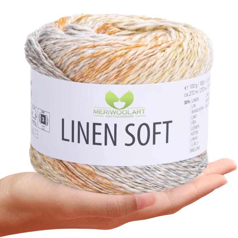 VARIEGATED 7403 Linen Soft Yarn 100g 272m