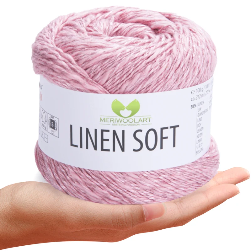 Pink 7322 Linen Soft Yarn 100g 272m