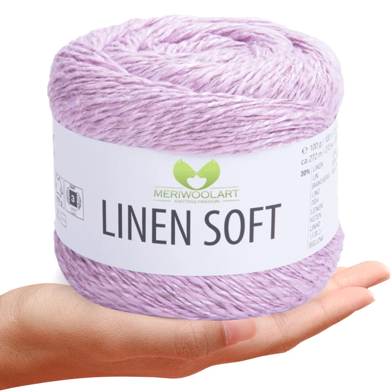 Pink 7321 Linen Soft Yarn 100g 272m