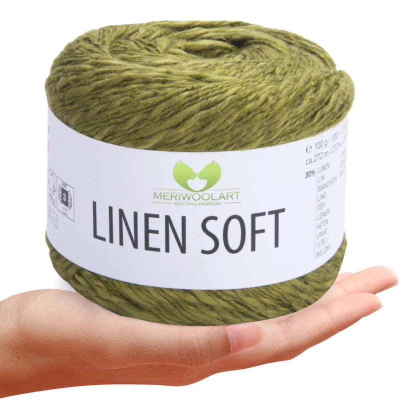 Khaki 7314 Linen Soft Yarn 100g 272m