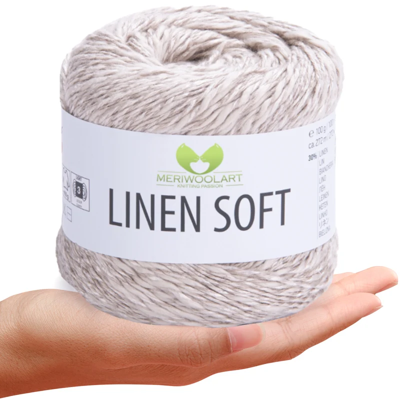 Cream 7304 Linen Soft Yarn 100g 272m