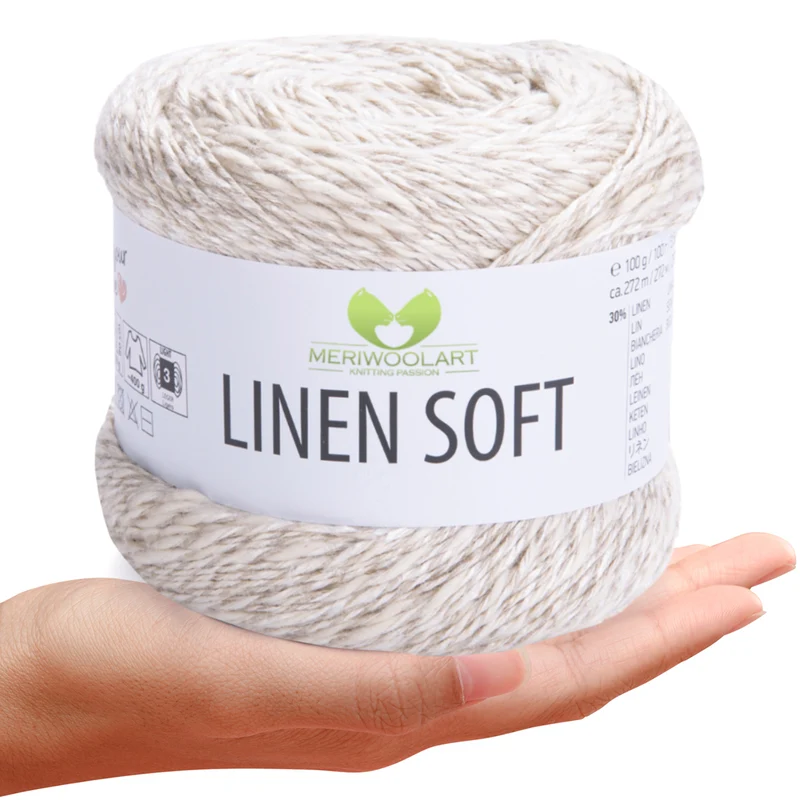 Cream 7303 Linen Soft Yarn 100g 272m