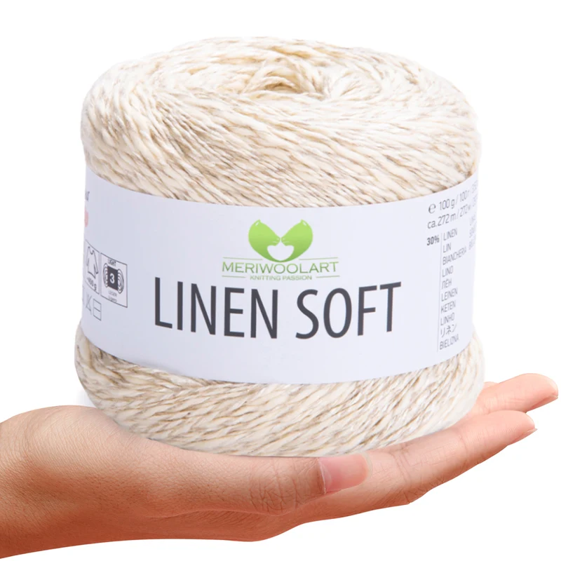Cream Linen Soft Yarn 100g 272m