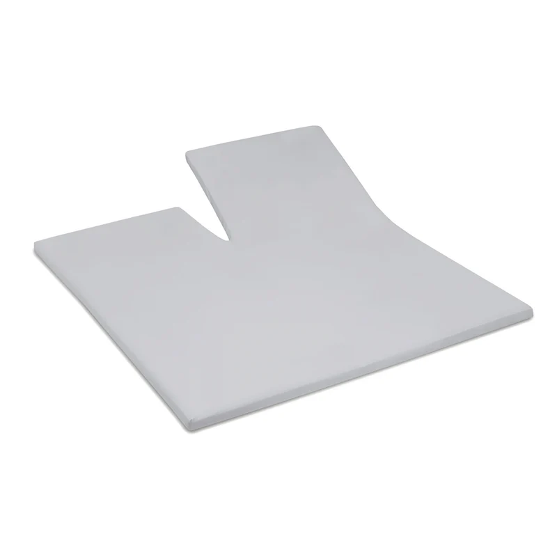 Topper hoeslaken enkele split double jersey lichtgrijs