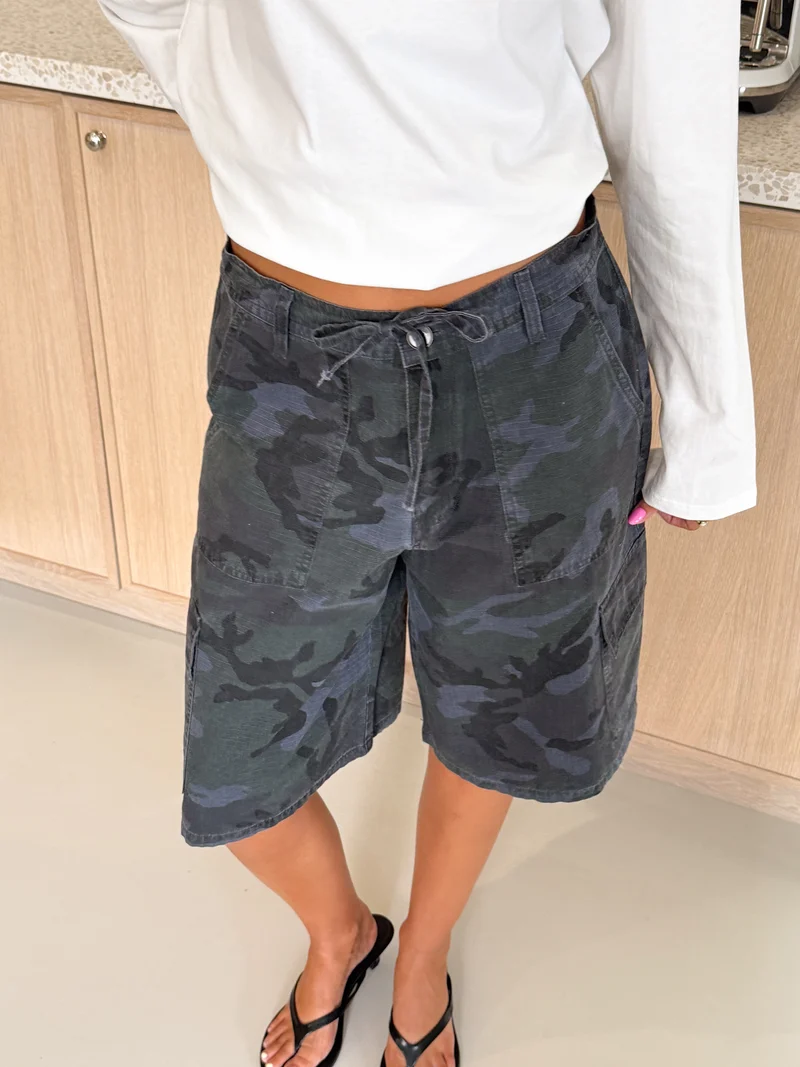 Army jort blauw/groen