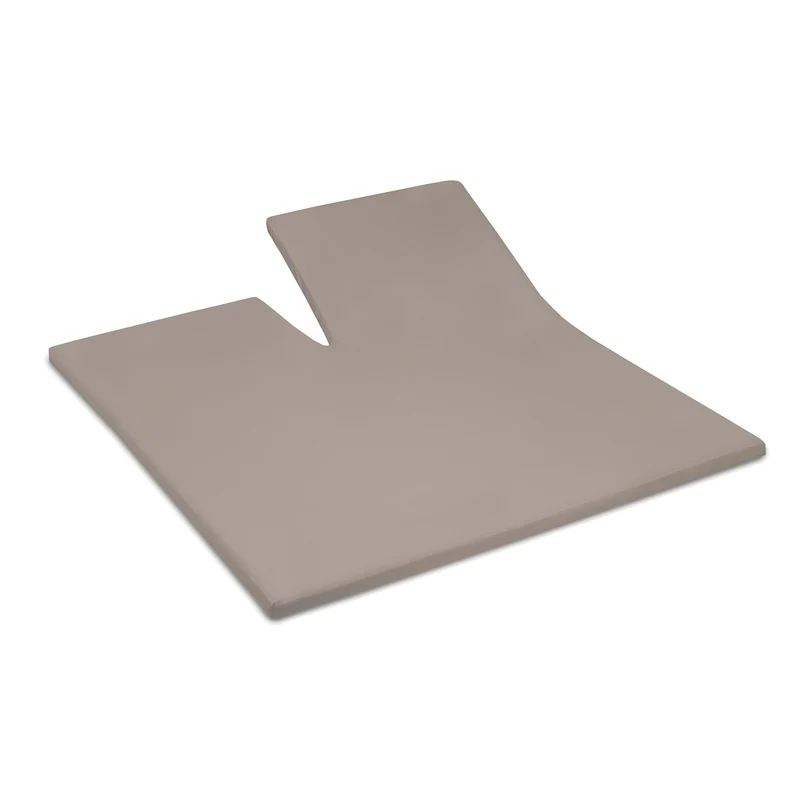 Sundays topper hoeslaken enkele split katoen-satijn taupe