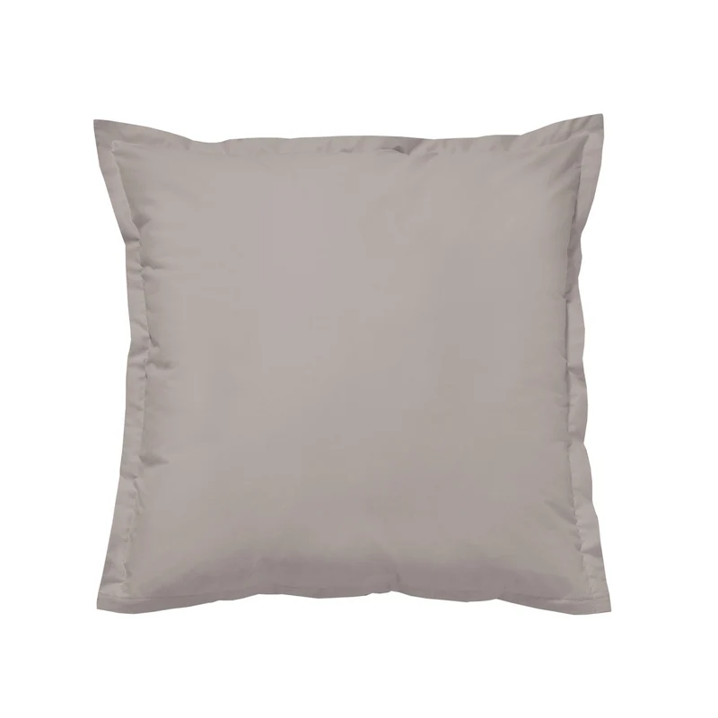 Sundays kussensloopset met rits katoen-satijn taupe 80x80