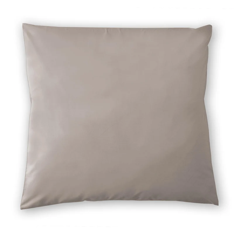 Weekend kussensloopset katoen met rits taupe 80x80