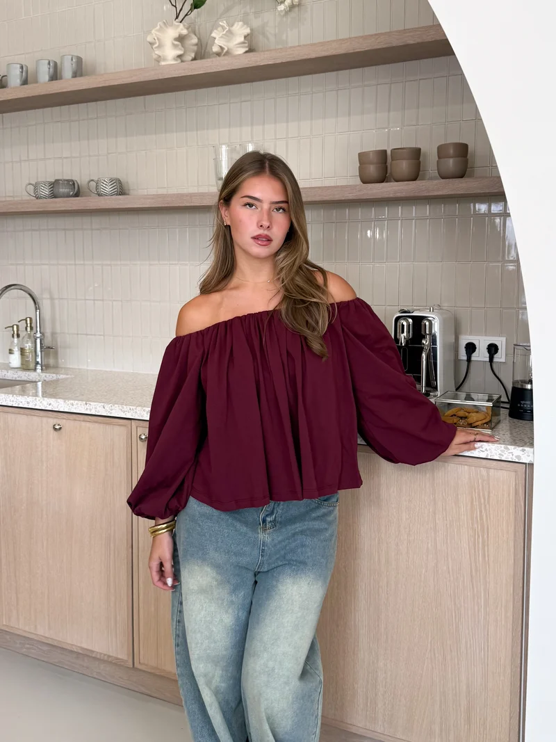 Serena top bordeaux