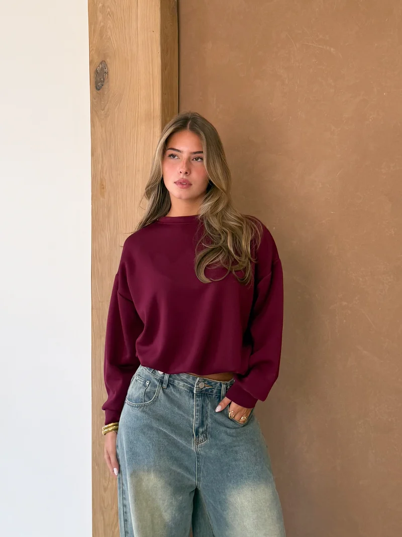 Basic sweater bordeaux