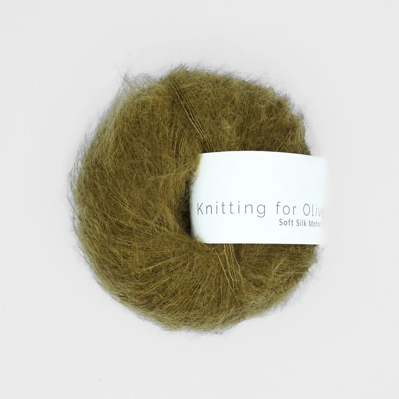 Knitting for Olive Soft Silk Mohair - Green Ocher