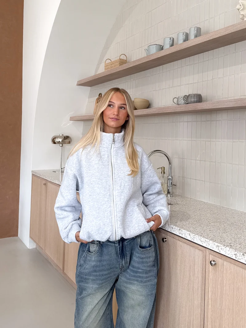Zippervest Noor grijs