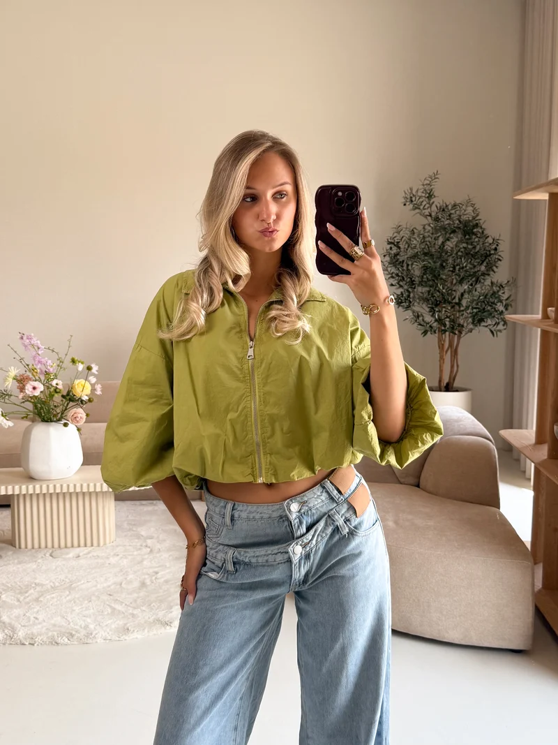 Joy jas groen