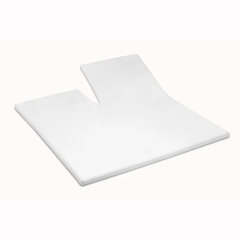 Topper hoeslaken stretch molton enkele split wit