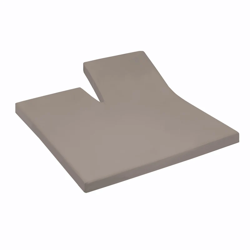 Topper hoeslaken enkele split jersey taupe