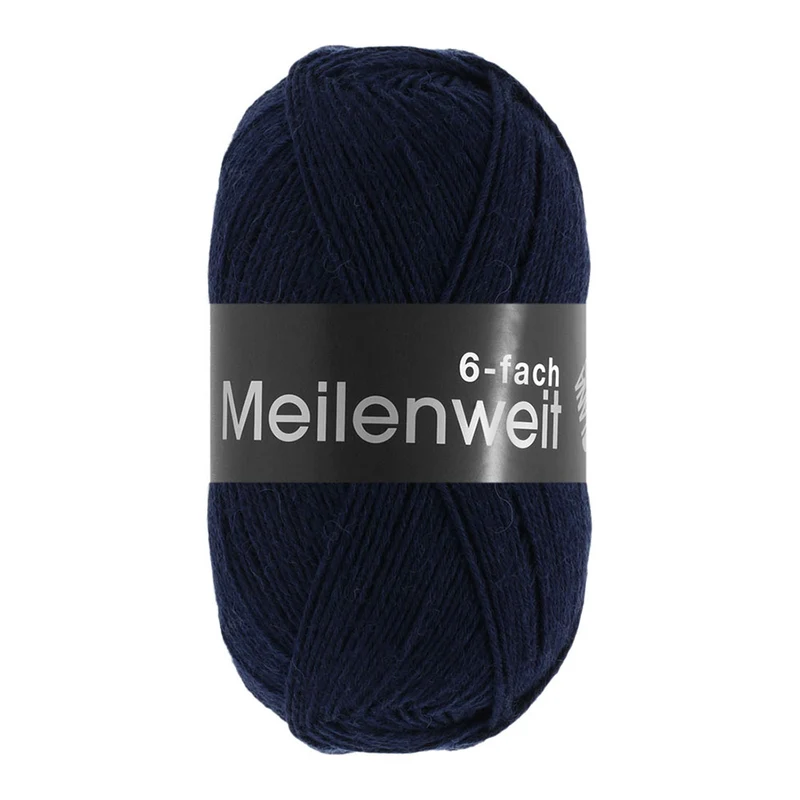 Lana Grossa Meilenweit 6-Fach 150 Unito 8963 Nachtblauw