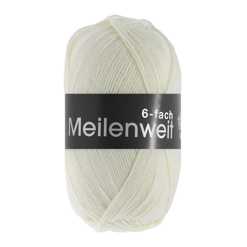 Lana Grossa Meilenweit 6-Fach 150 Unito 8840 Wit