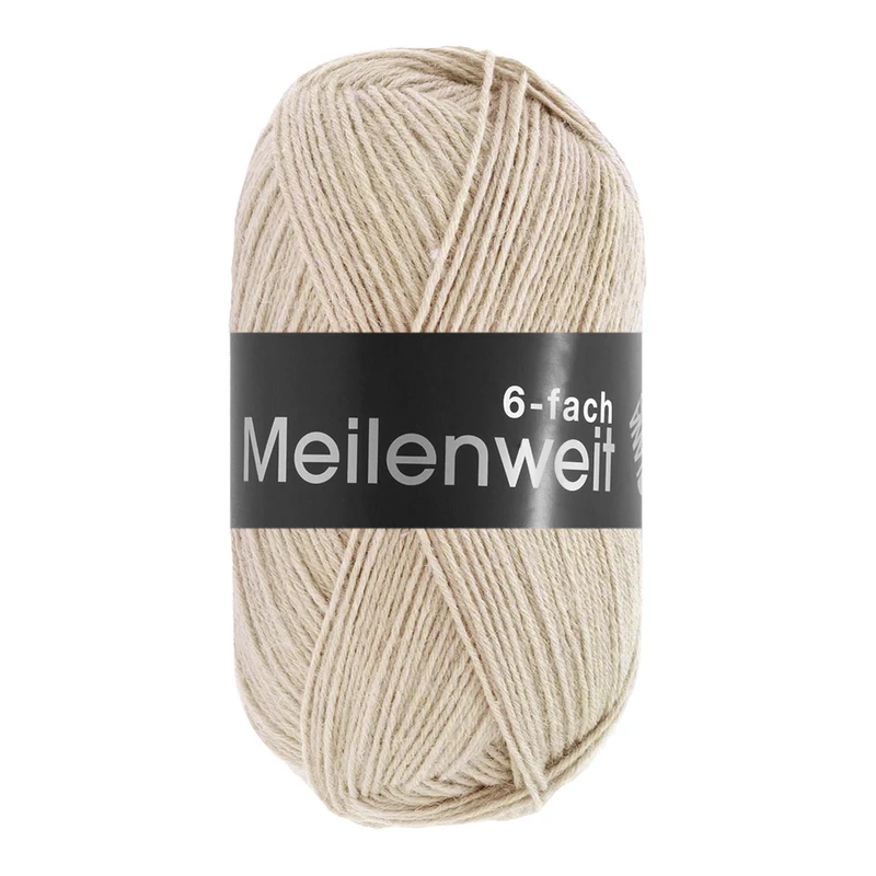 Lana Grossa Meilenweit 6-Fach 150 Unito 9678 Lichtbeige
