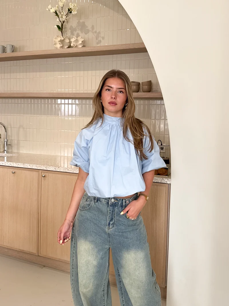 Jess blouse lichtblauw