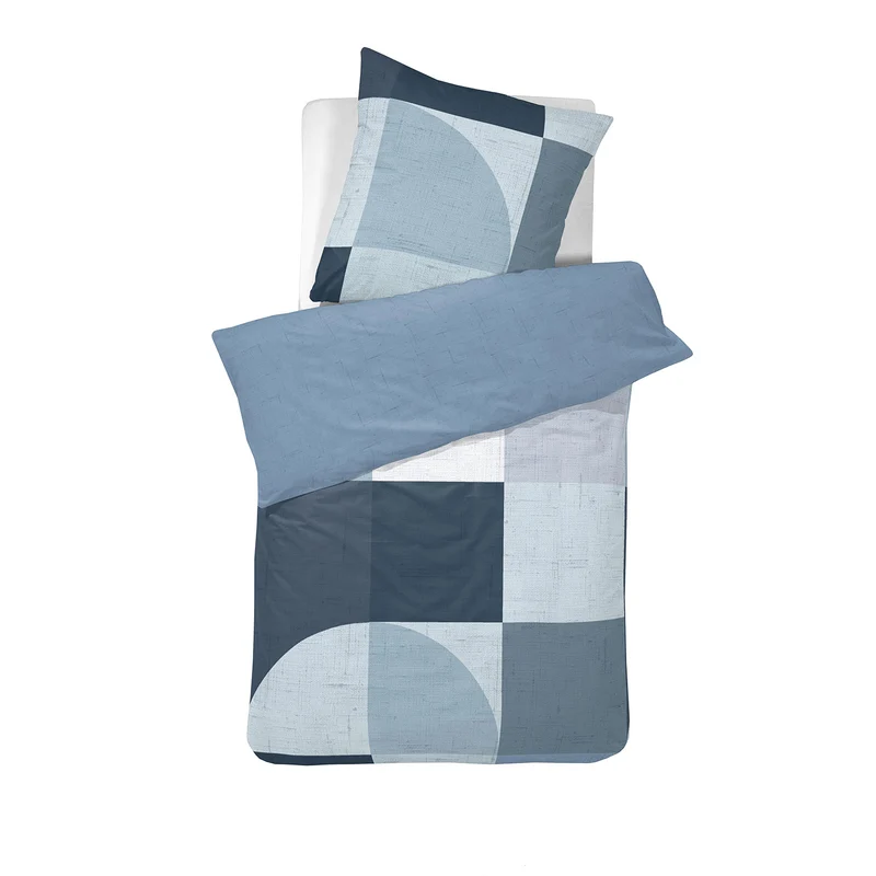 Rune dekbedovertrekset katoen blauw