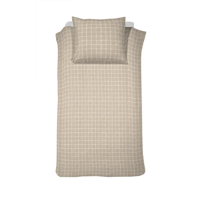 Carre dekbedovertrek flanel naturel