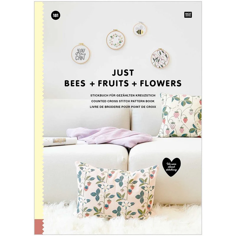 Embroidery Book 181 Just Bees + Fruits + Flowers