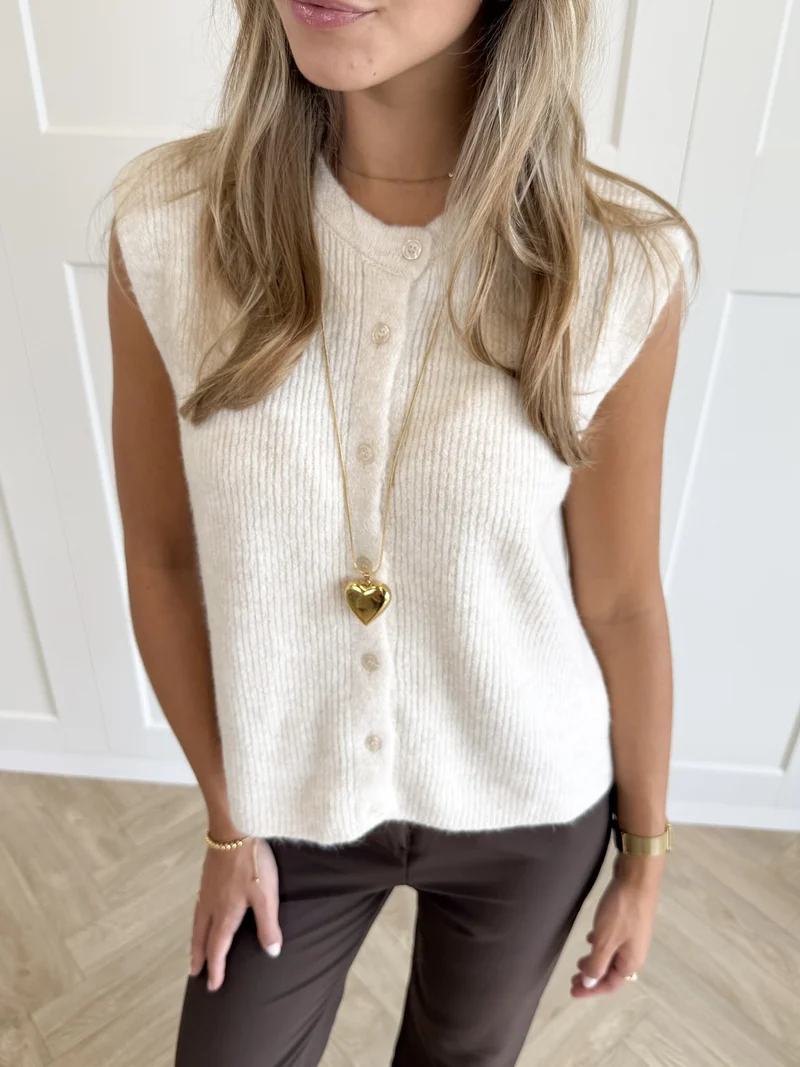 Knit gilet Jenny beige