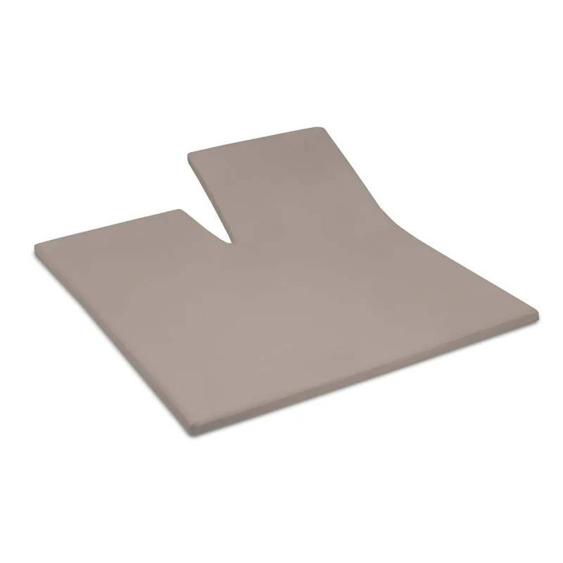 Weekend topper hoeslaken enkele split katoen taupe