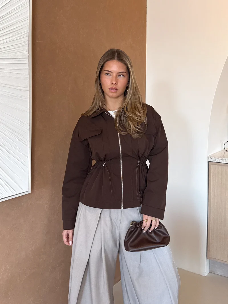 Dorien jas bruin