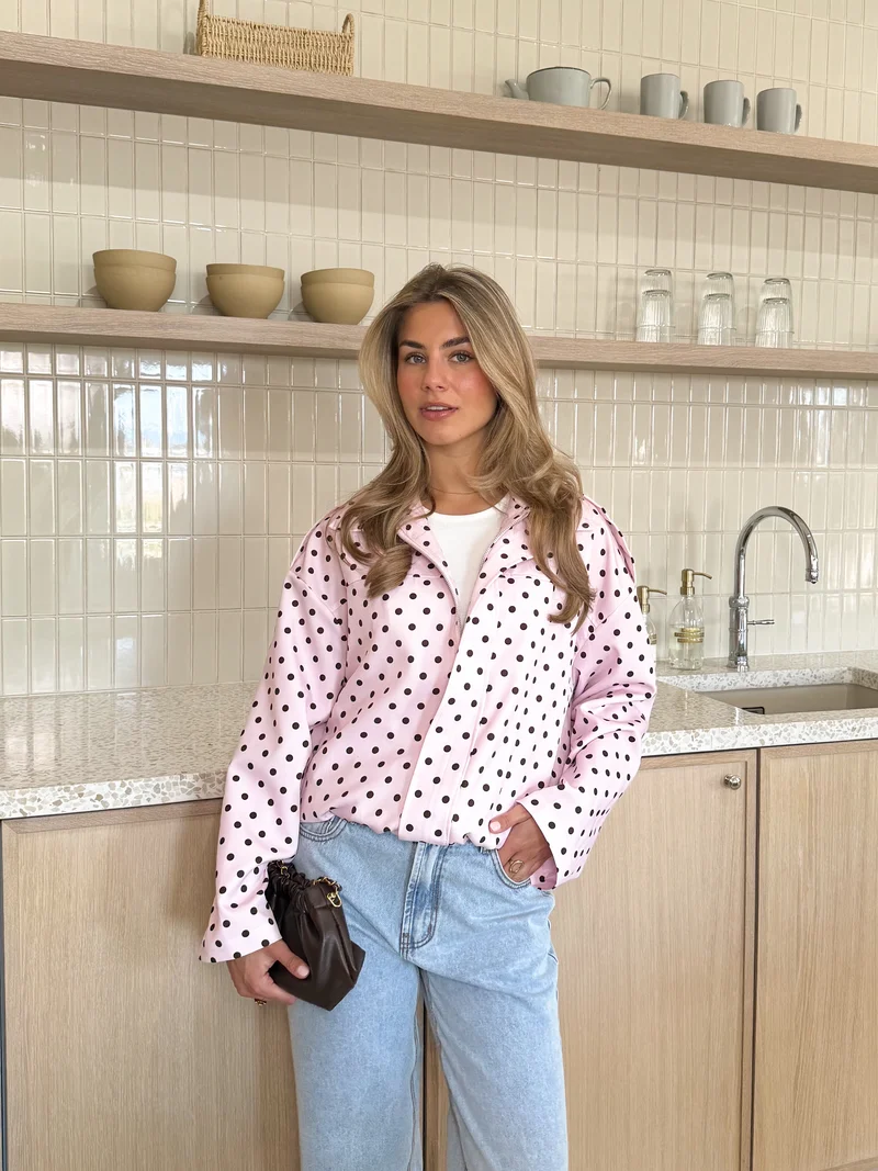 Bente polkadots jacket roze