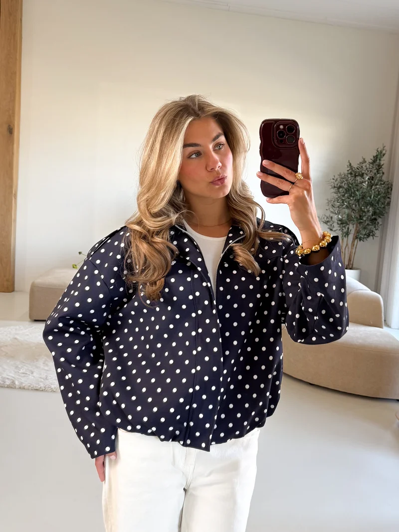 Bente polkadots jacket navi