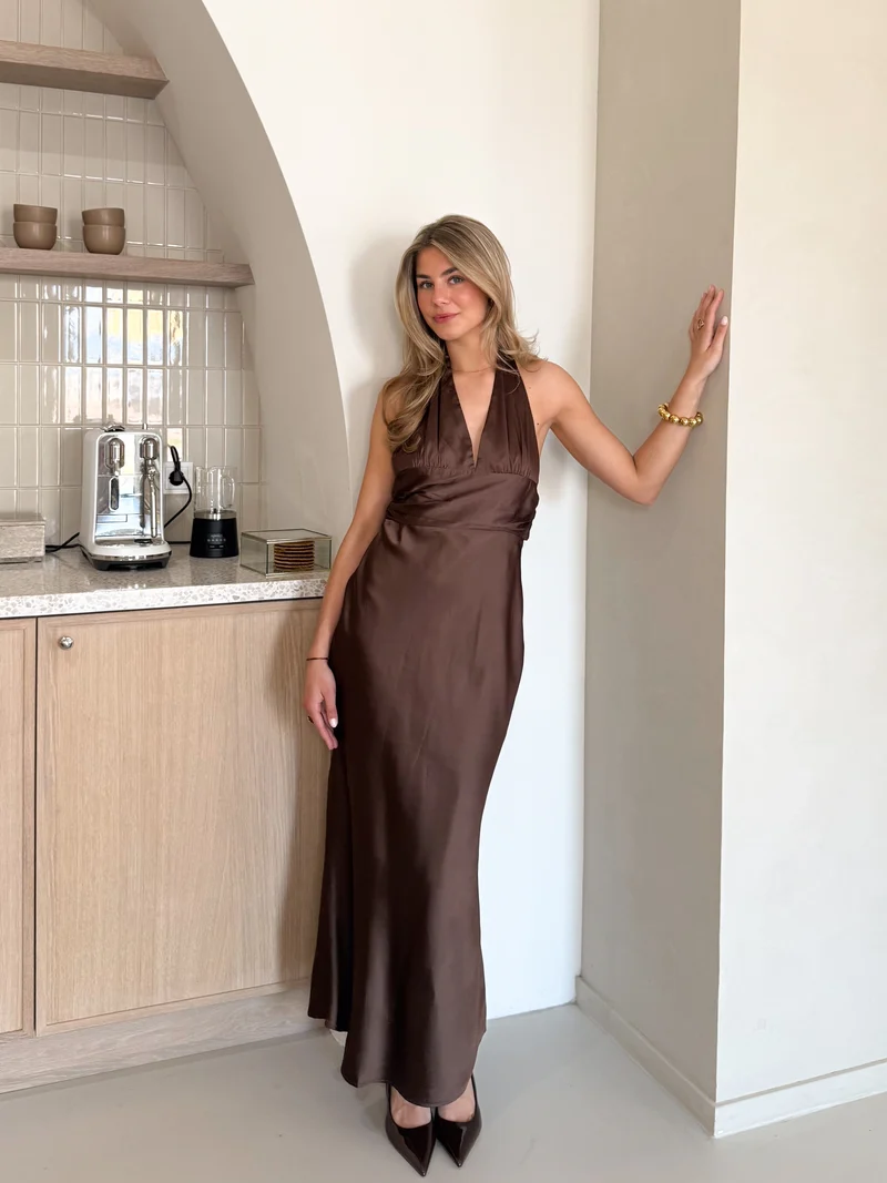 Satin jurk Riley