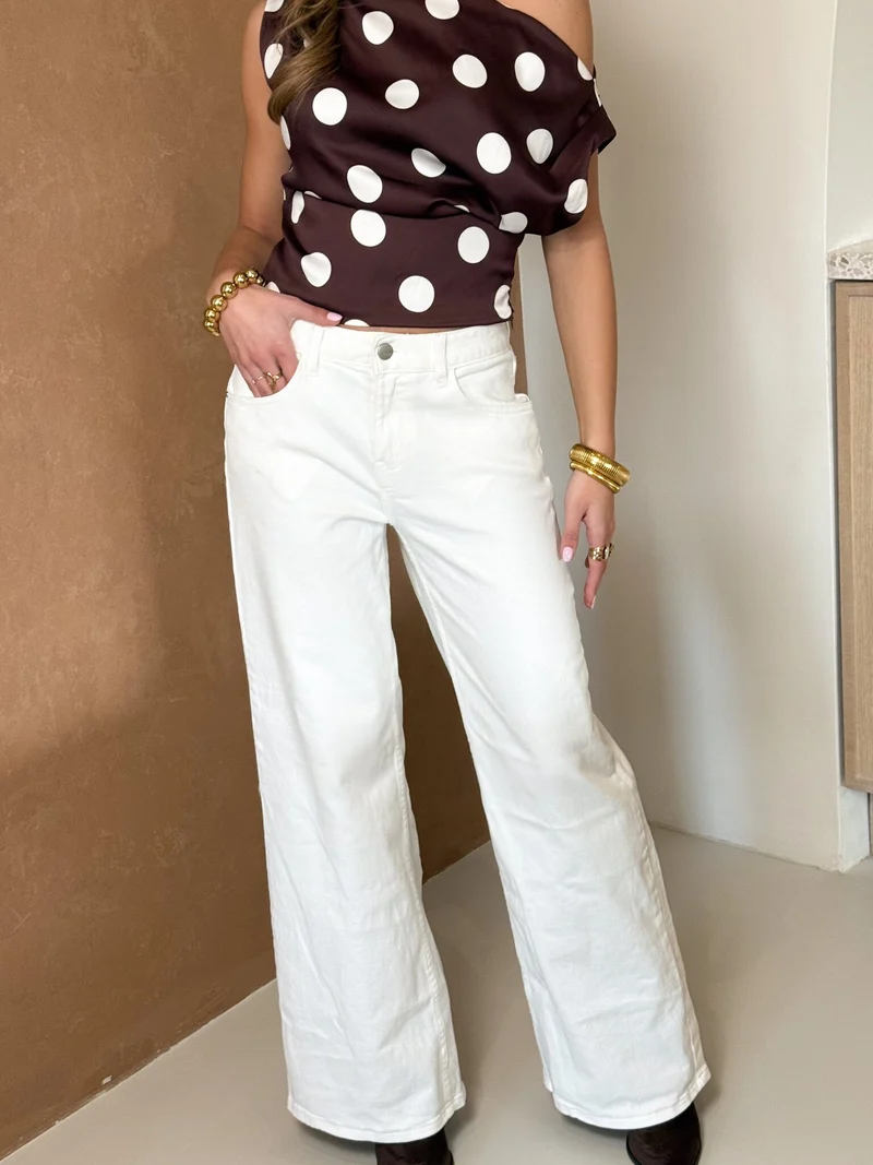 Wide leg jeans Avelyn wit