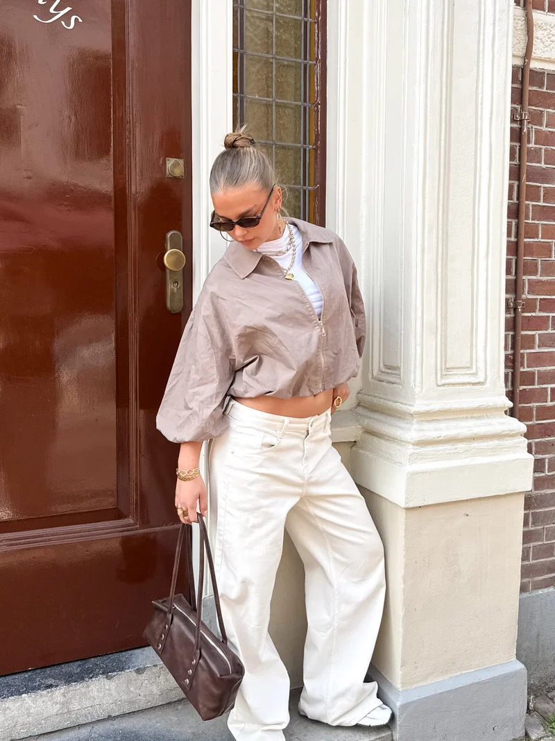 Joy jas taupe