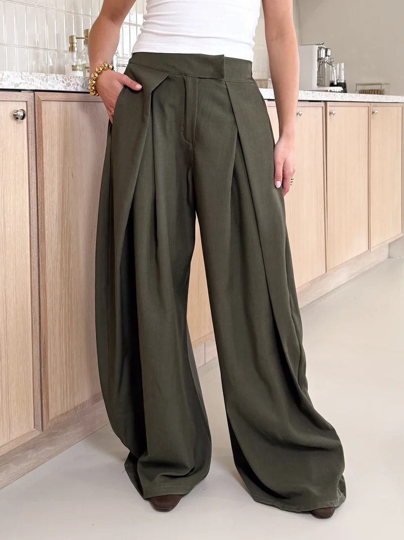 Pantalon Mavie legergroen