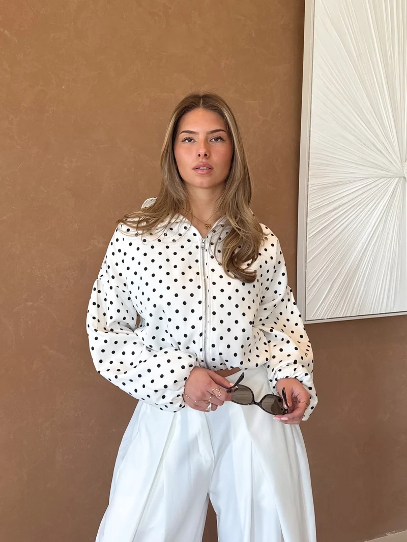 Kiki Polkadots jasje wit