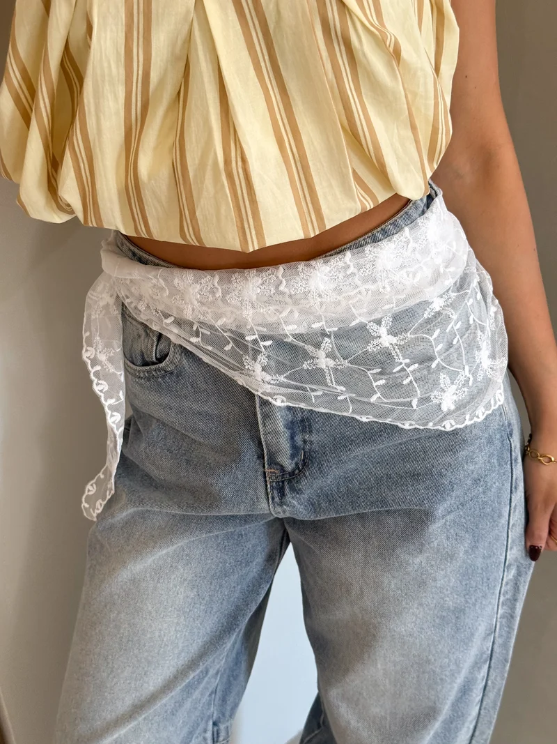 Soft lace sjaaltje wit