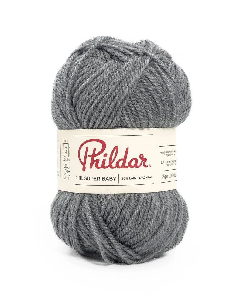 Phildar Phil Super Baby 2140 Medium Grey Tweed