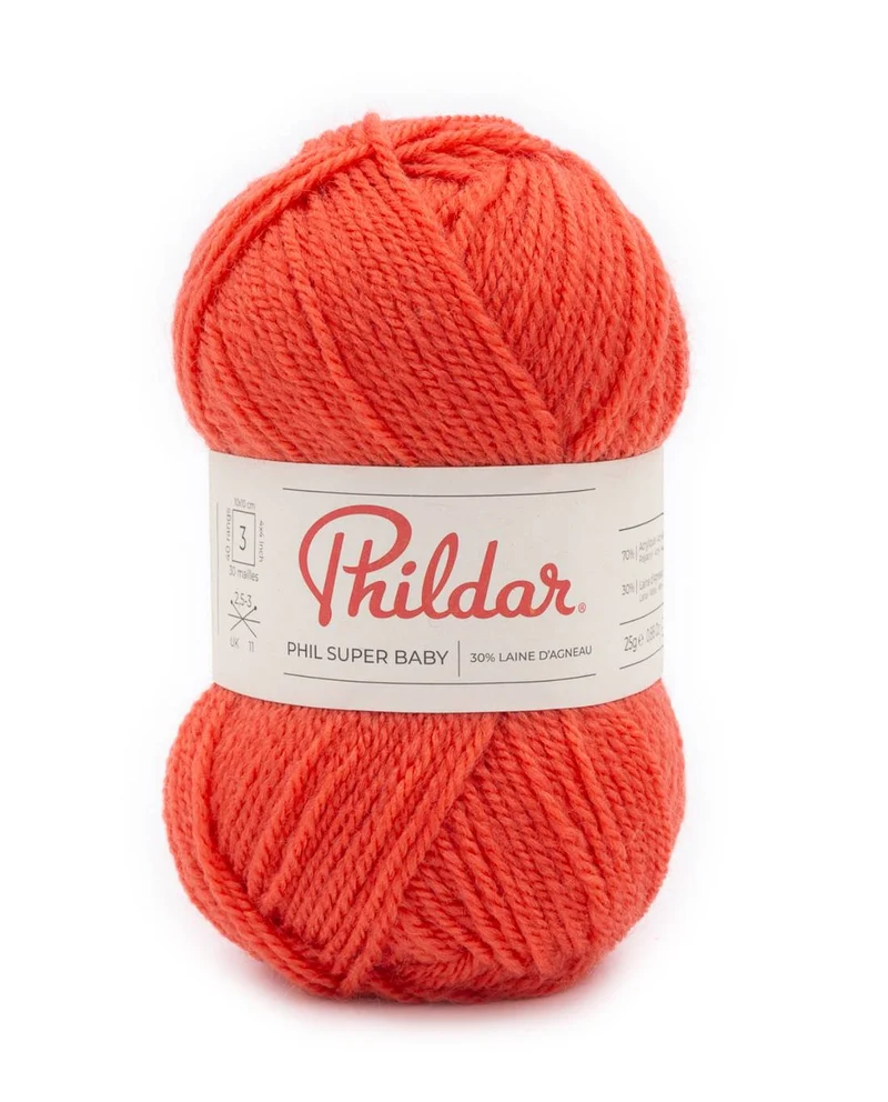 Phildar Phil Super Baby 2325 Coral Red
