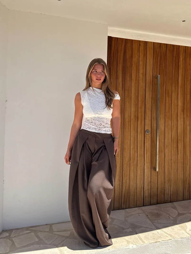 Pantalon Mavie bruin