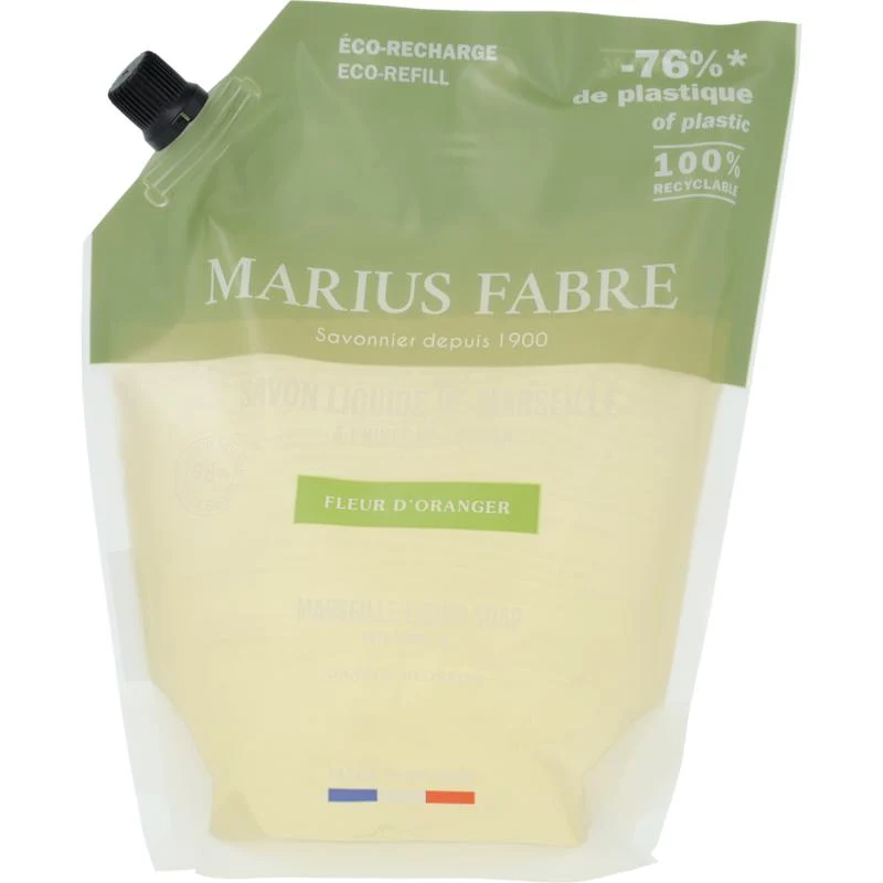 Marius Fabre Zeep Oranjebloesem navulling 1ltr ltr